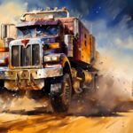 Planète Camion Illustration d'un gros truck américain dans un beau paysage